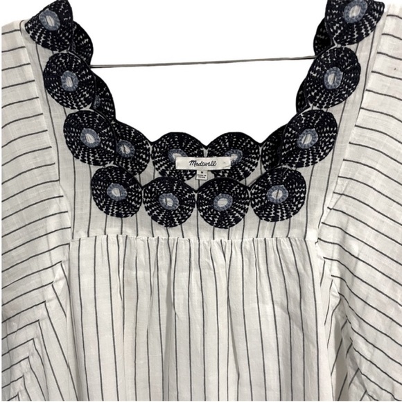 Madewell Embroidered Floral Flowy Stripped Mini Dress - Picture 6 of 7